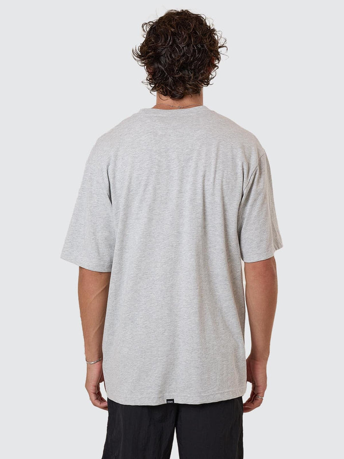 Pennant Embro Oversize Fit Tee - Snow Marle XS