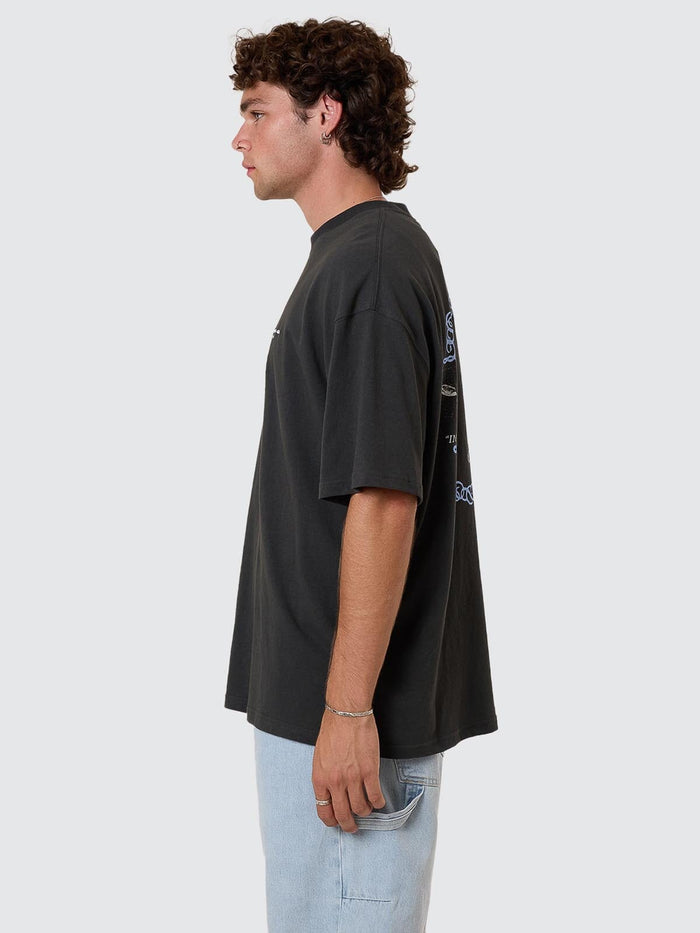 Inifinite Dopamine Box Fit Oversize Tee - Pirate Black XS