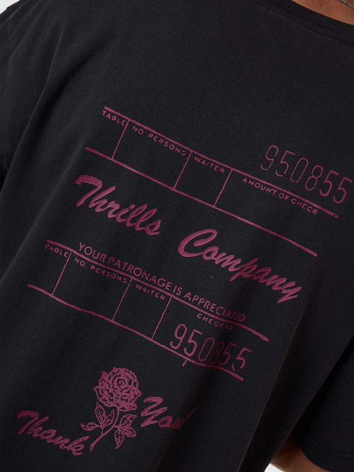 Appreciation Box Fit Cropped Tee - Washed Black