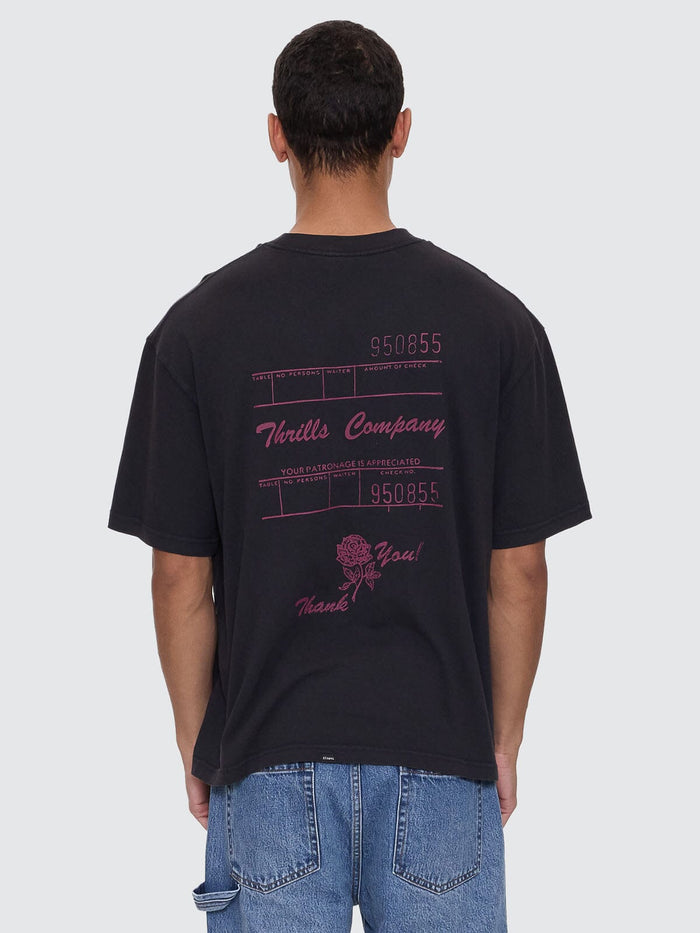 Appreciation Box Fit Cropped Tee - Washed Black