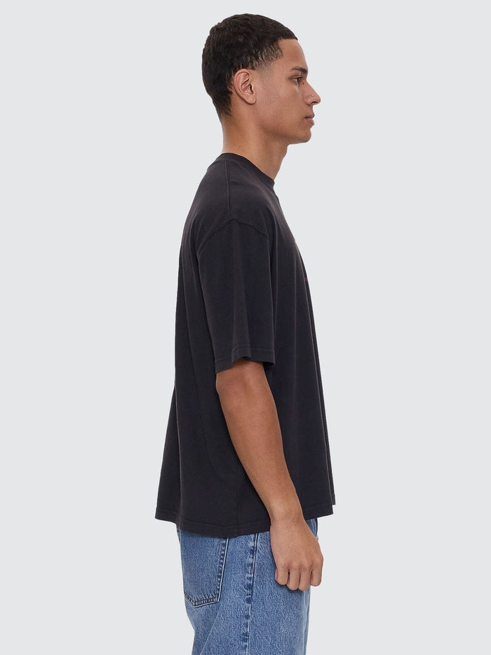 Appreciation Box Fit Cropped Tee - Washed Black