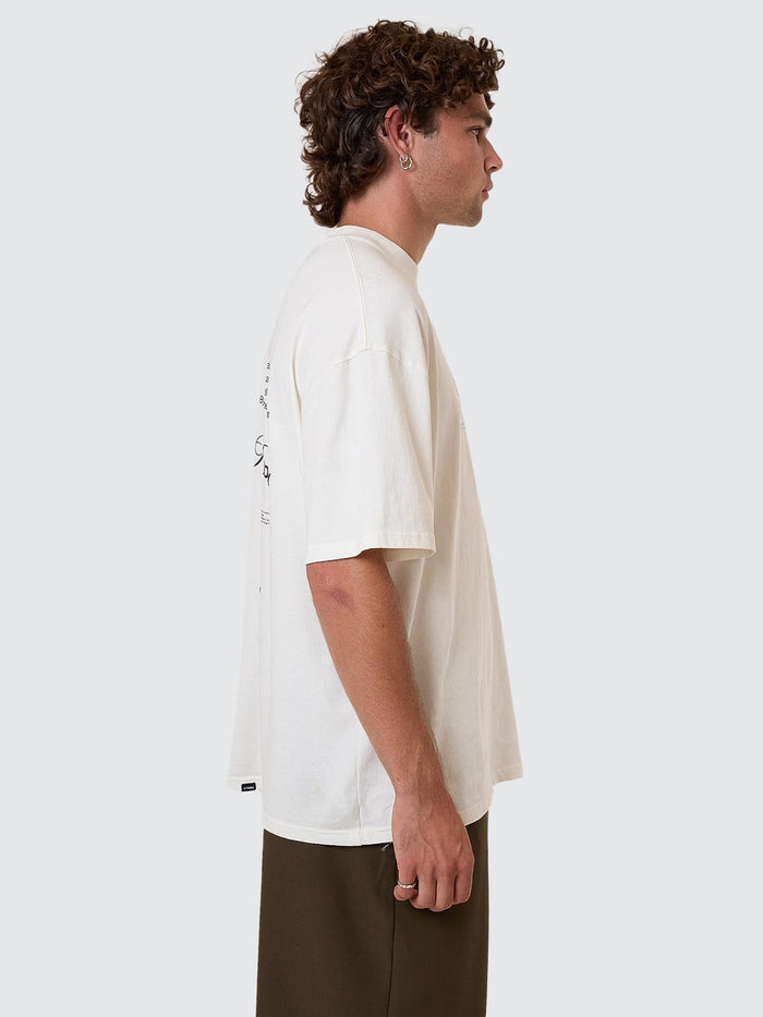 Adaptation To Gravitation Box Fit Oversize Tee - Snow White XS