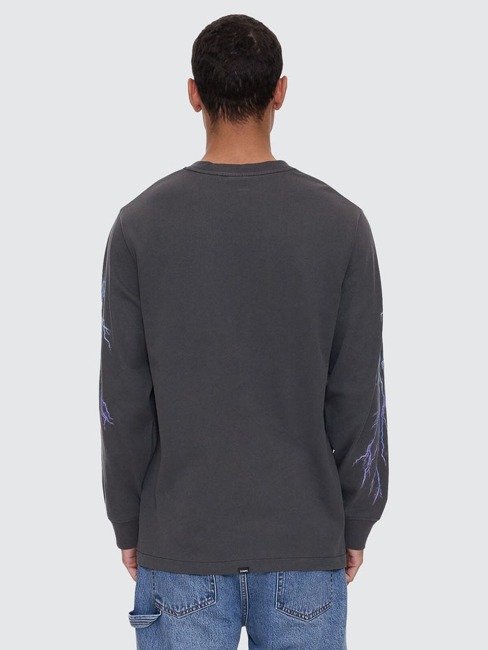 Flight Risk Oversize Fit Long Sleeve Tee - Merch Black