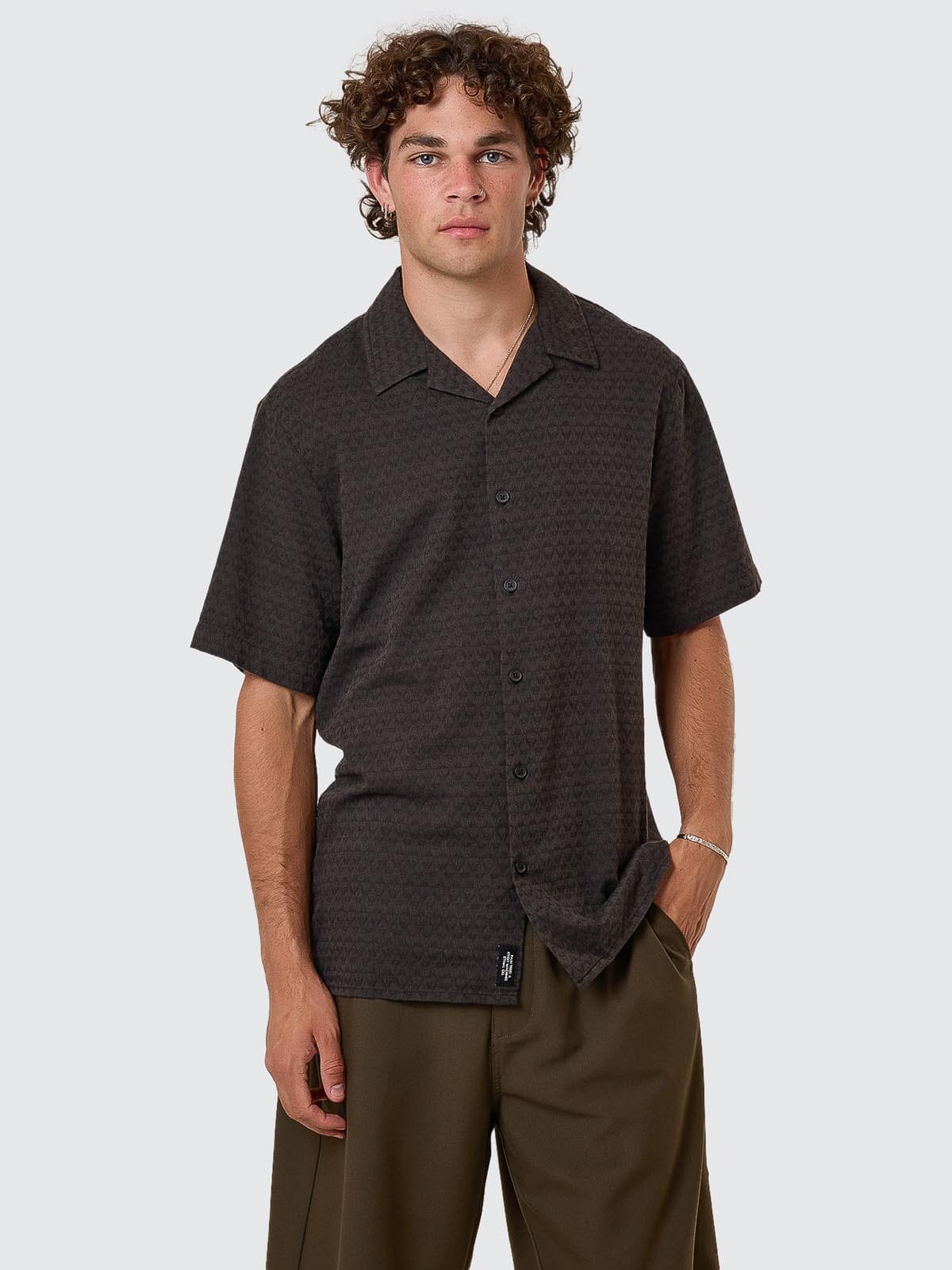Airborne Bowling Shirt - Turkish Coffee