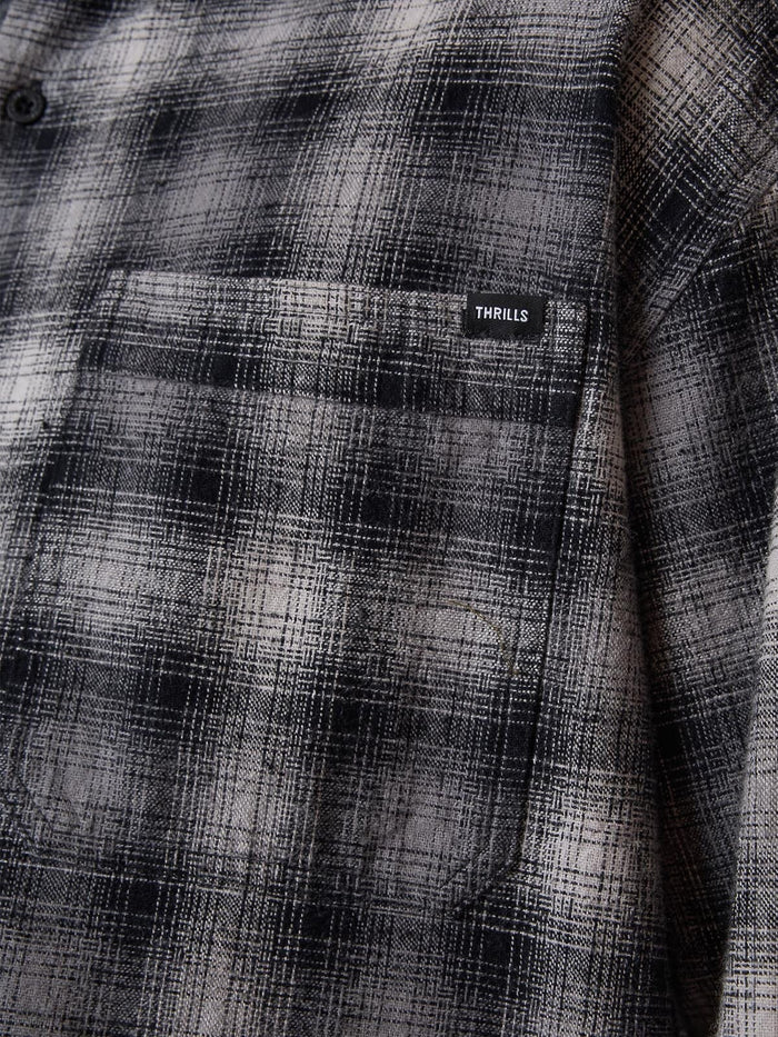 Barrio Long Sleeve Flannel Shirt - Black XS