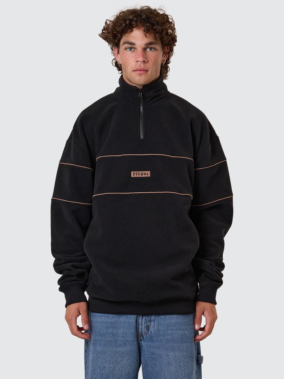 Superior Thrills Quarter Zip Fleece - Black XS