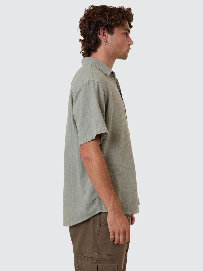 Unhinged Short Sleeve Shirt - Dirty Sage XS