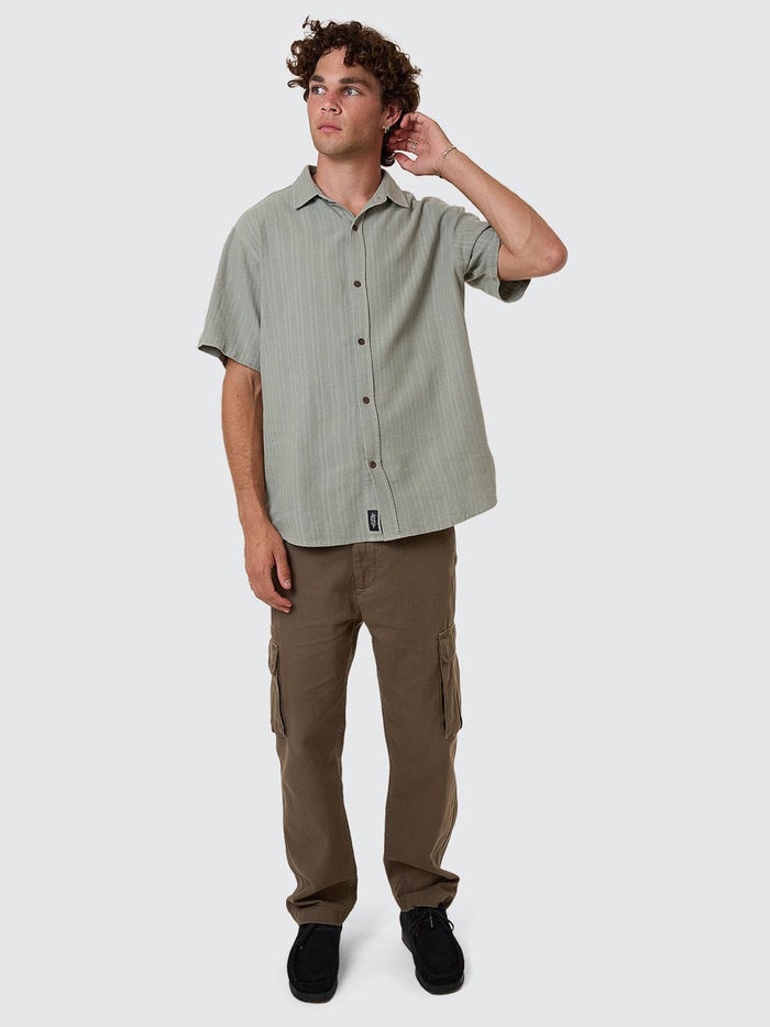 Unhinged Short Sleeve Shirt - Dirty Sage XS