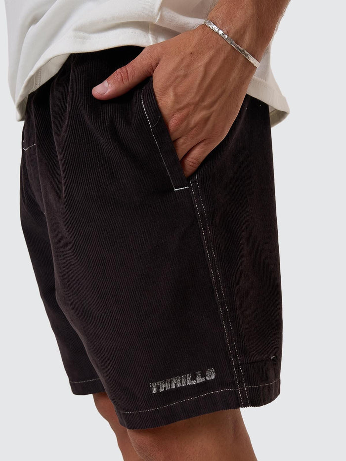 Anarchy In Paradise Cord Volley - Dark Charcoal 28