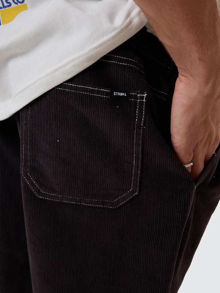 Anarchy In Paradise Cord Volley - Dark Charcoal 28