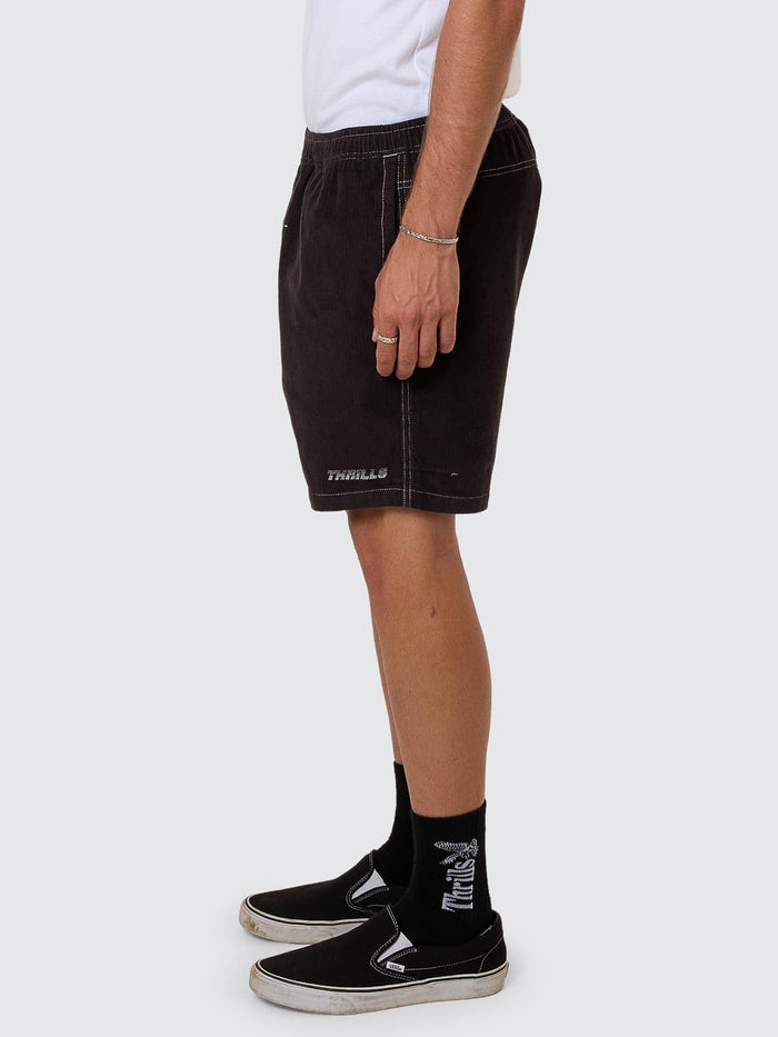 Anarchy In Paradise Cord Volley - Dark Charcoal 28