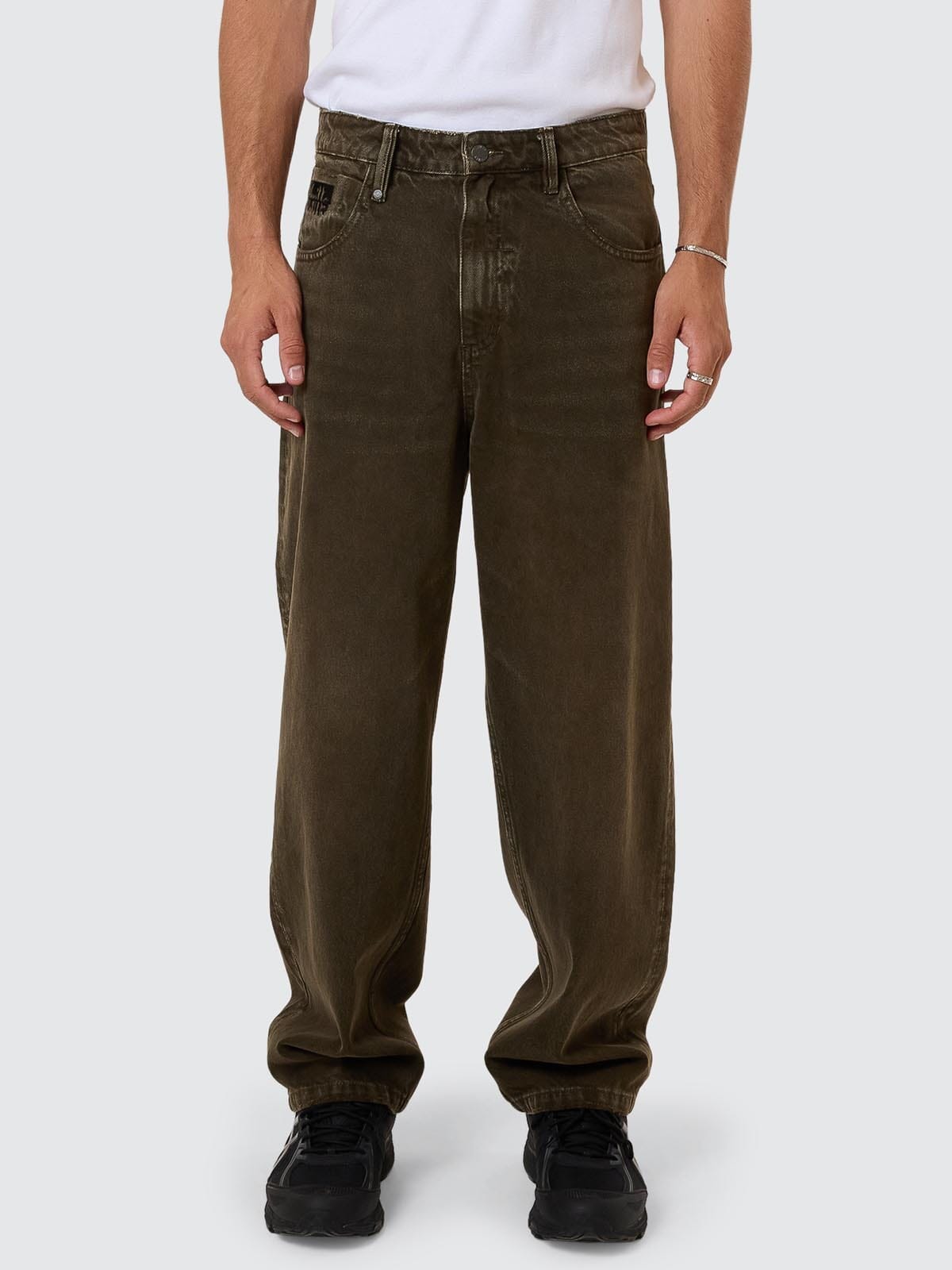 Cheap Thrills Big Slacker Denim Jean - Tarmac 26