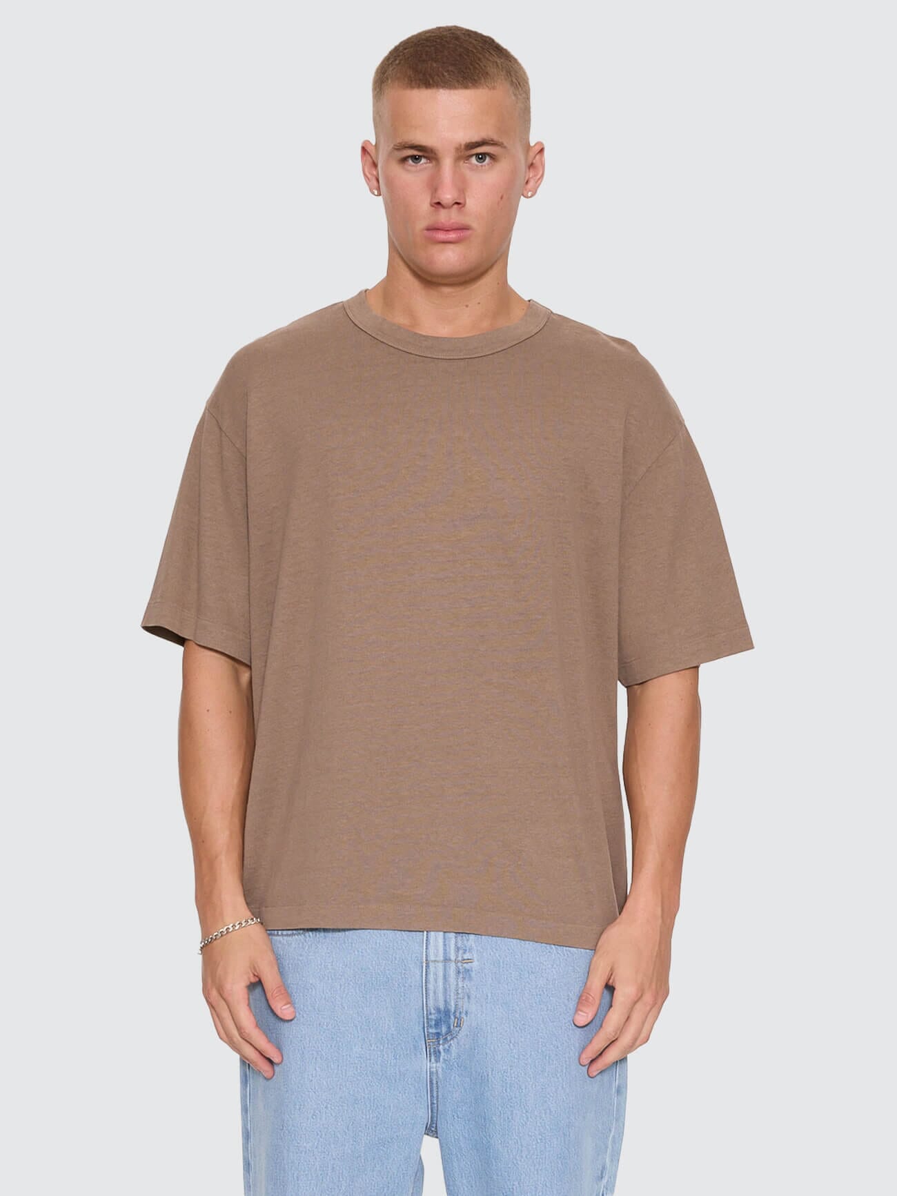 Hemp Thrills Embro Oversize Box Crop Tee - Falcon XS