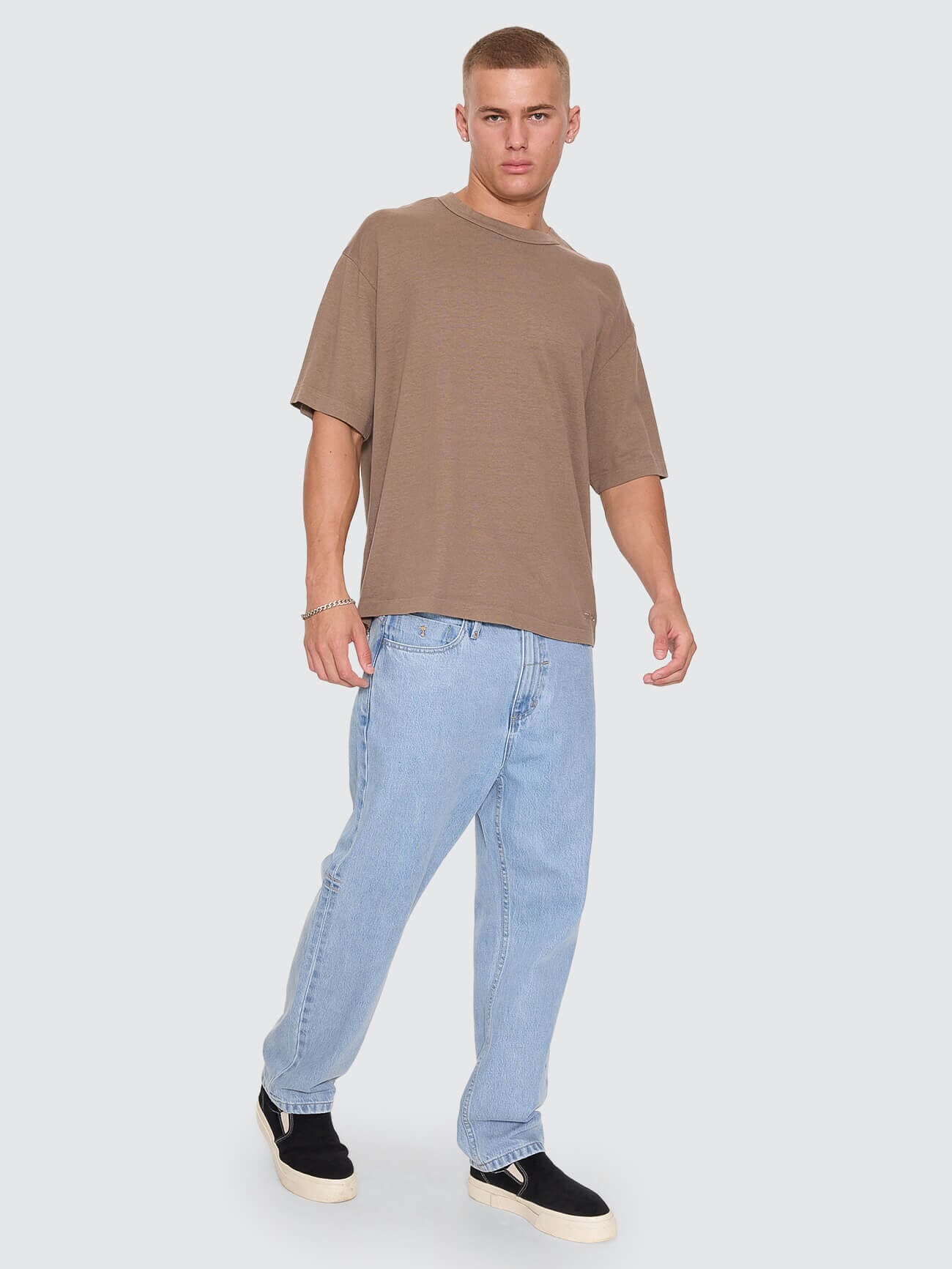 Hemp Thrills Embro Oversize Box Crop Tee - Falcon XS