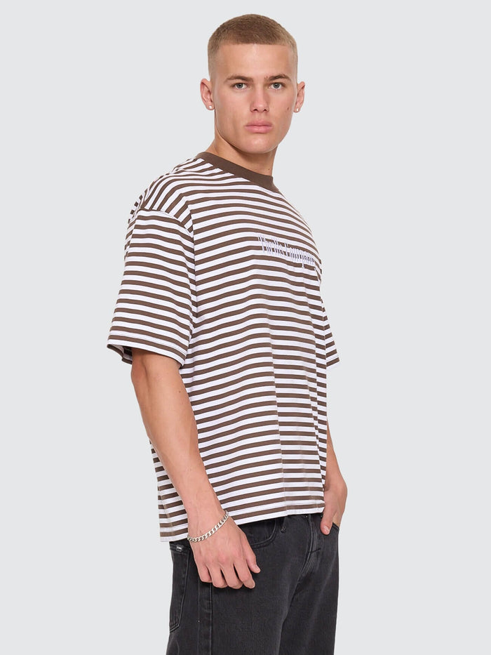 Primitive Stripe Oversize Box Crop Tee - Falcon Stripe XS