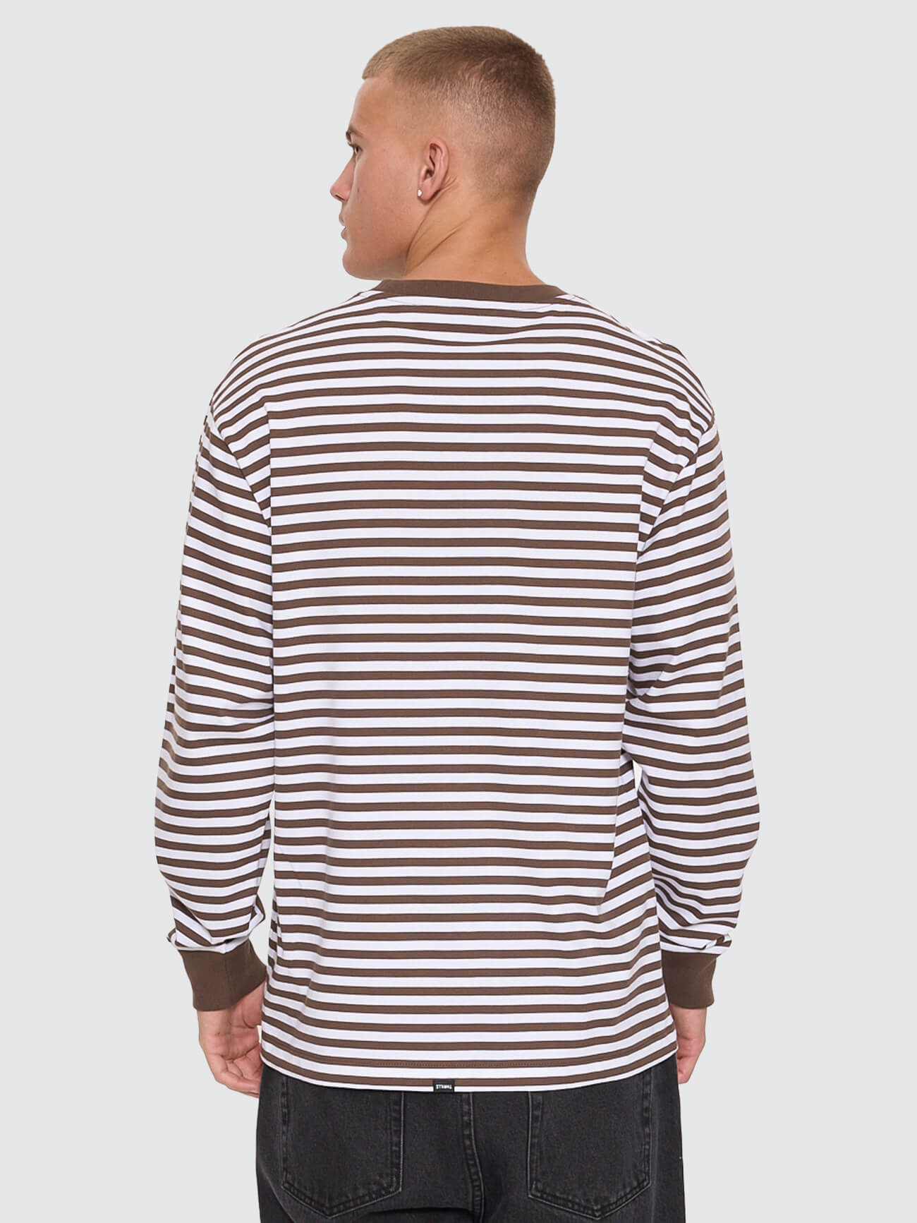 Primitive Stripe Oversize Crop Long Sleeve Tee - Falcon Stripe XS
