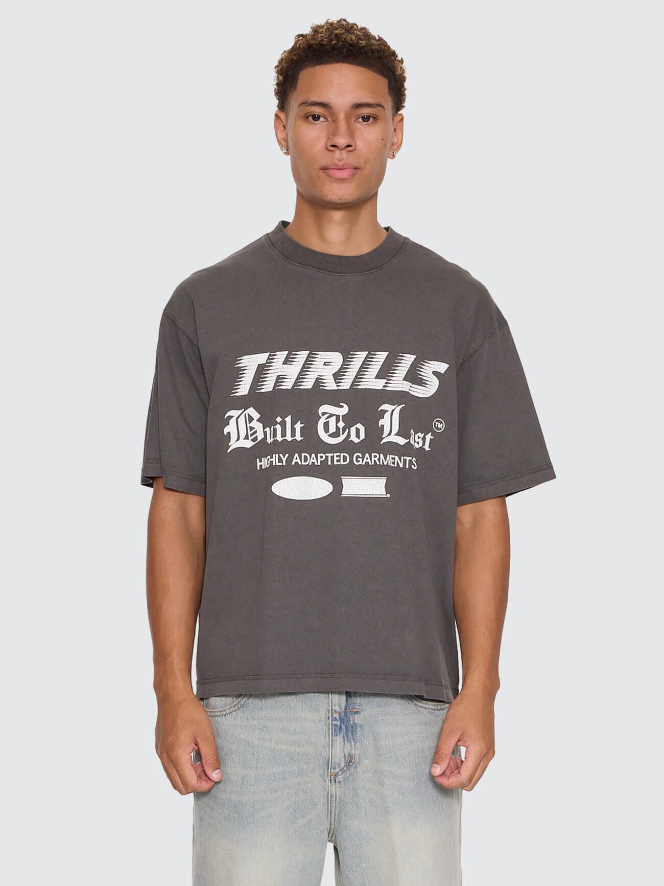 Built To Last Oversize Box Crop Tee - Merch Black XS