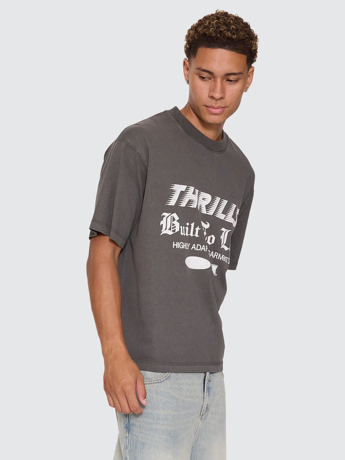 Built To Last Oversize Box Crop Tee - Merch Black XS