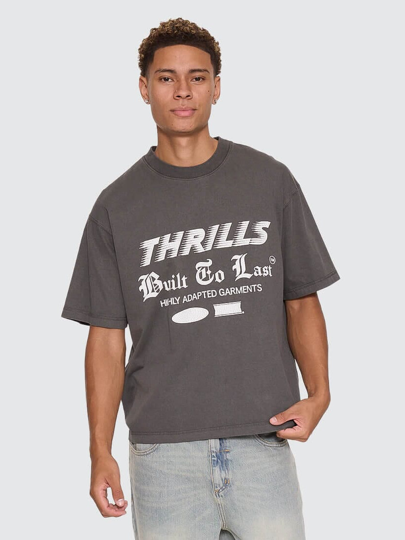Built To Last Oversize Box Crop Tee - Merch Black XS