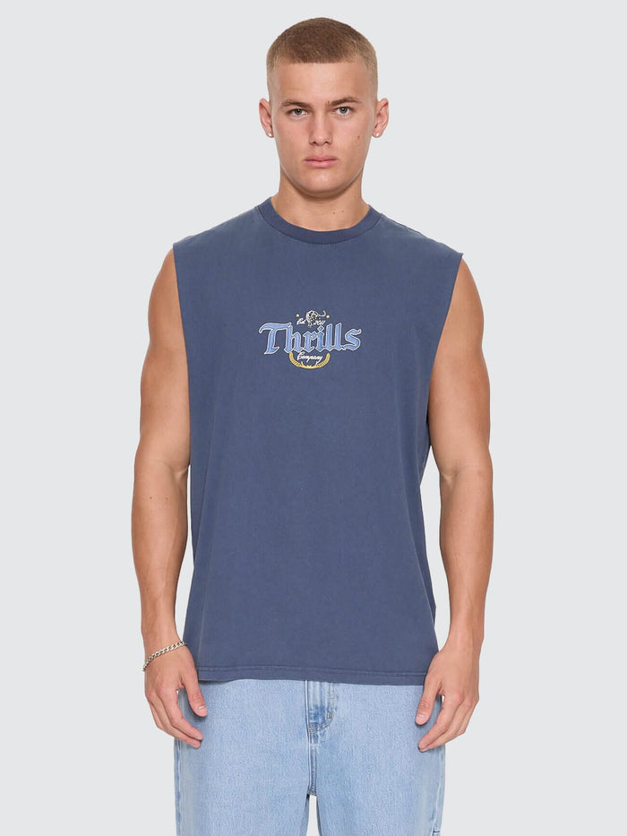 Twist Off Merch Muscle Tee - Heritage Navy XS