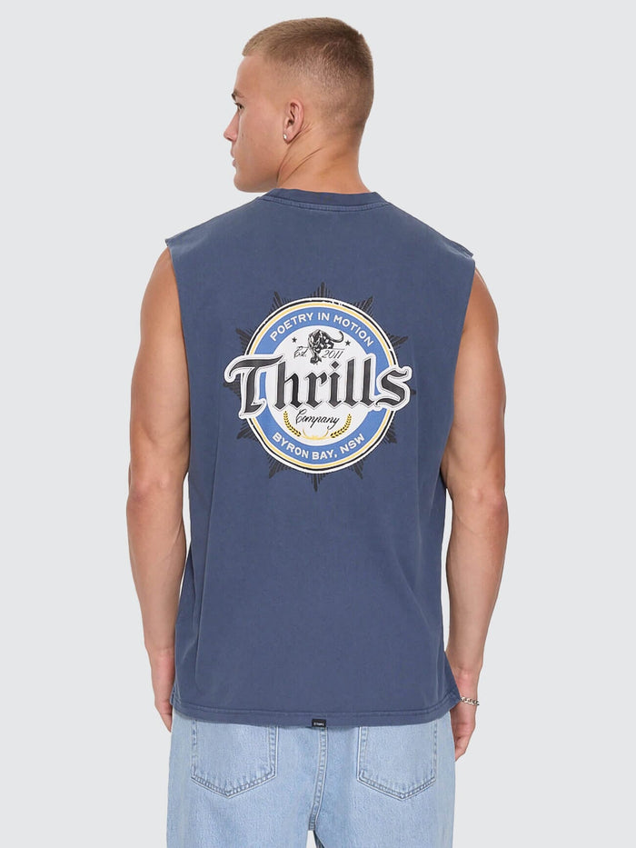 Twist Off Merch Muscle Tee - Heritage Navy XS