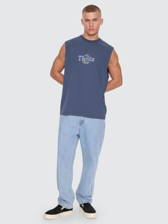 Twist Off Merch Muscle Tee - Heritage Navy XS