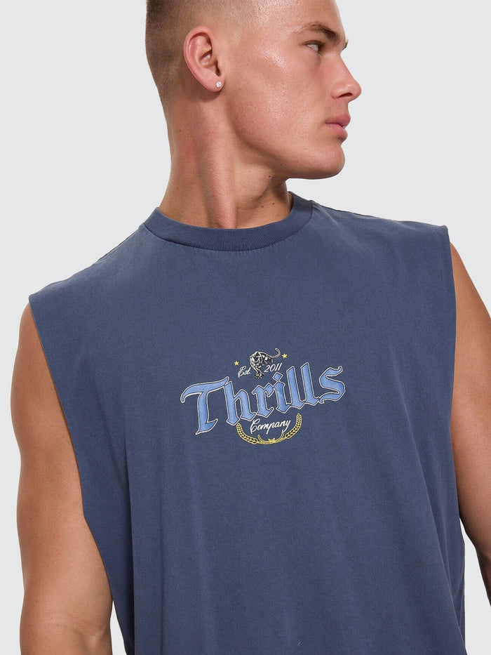 Twist Off Merch Muscle Tee - Heritage Navy XS