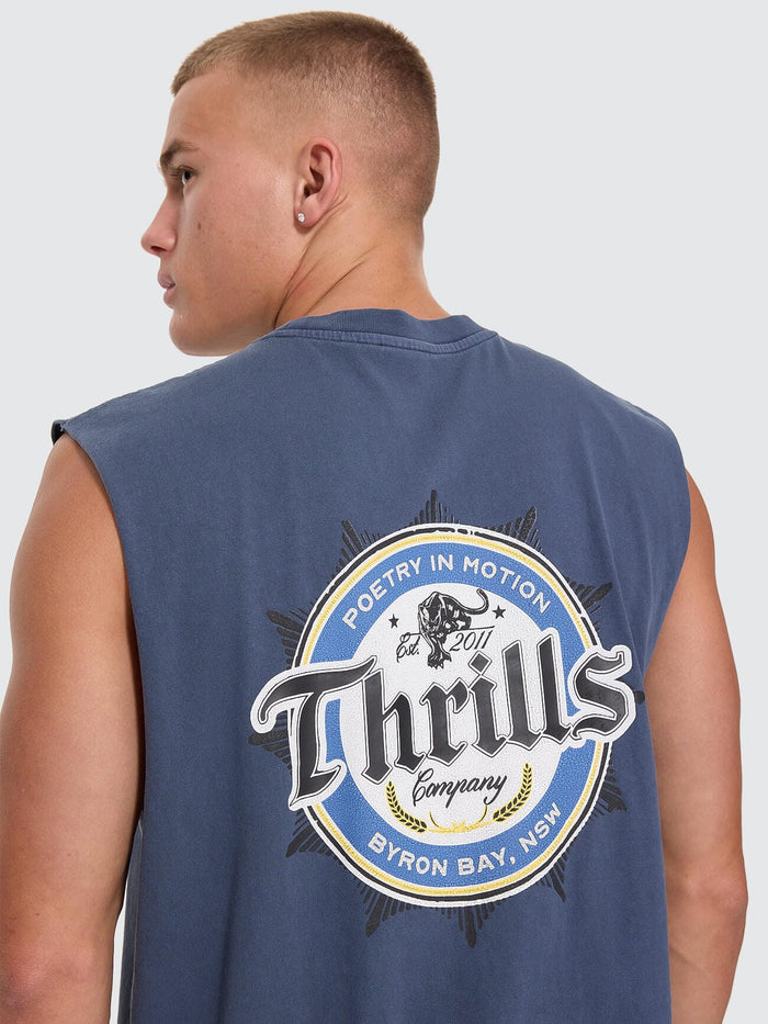 Twist Off Merch Muscle Tee - Heritage Navy XS
