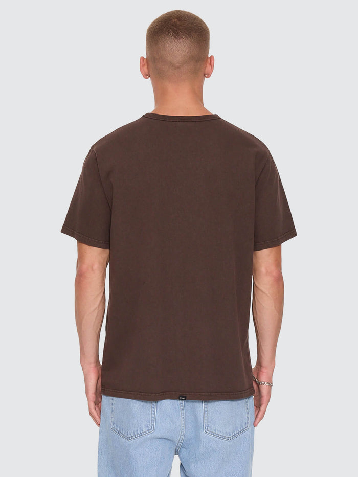 Thrills Workwear Embro Merch Tee - Postal Brown XS
