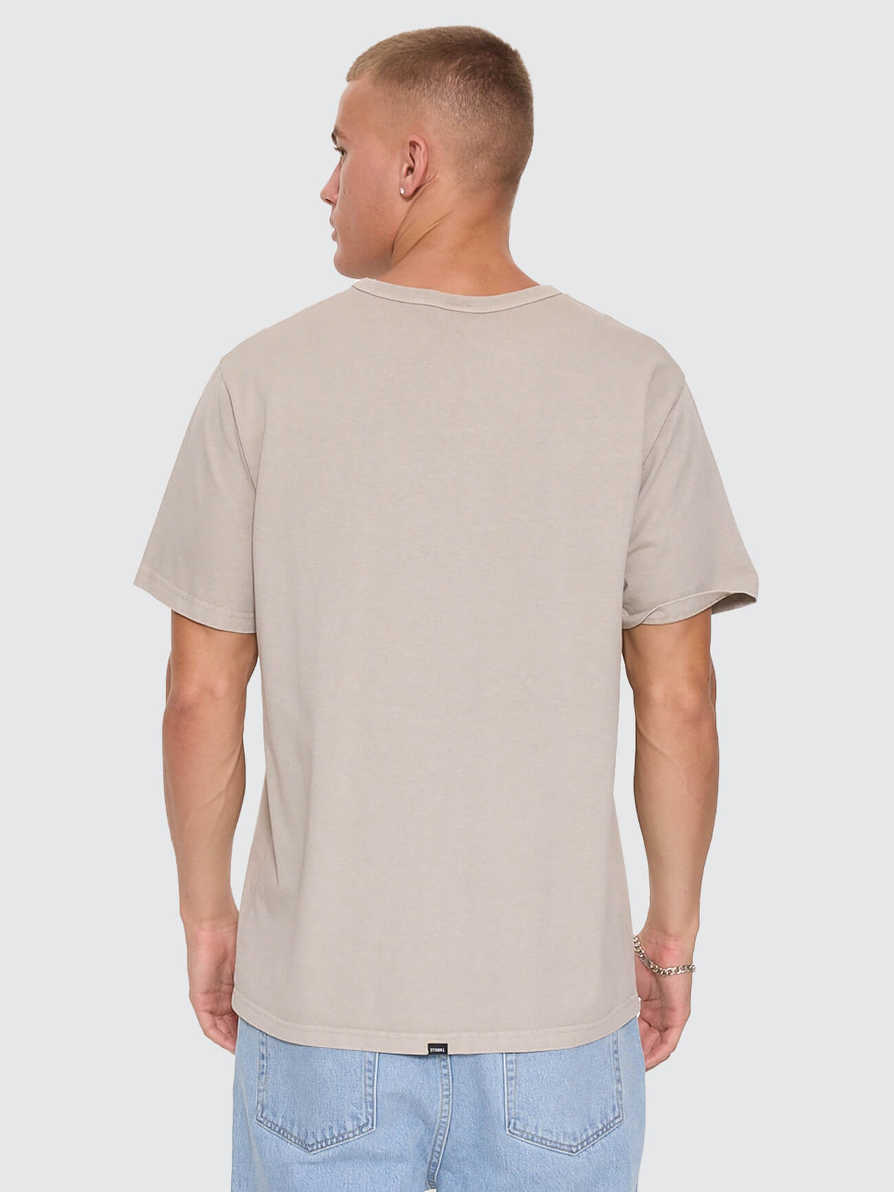 Thrills Workwear Embro Merch Tee - Pumice Stone XS