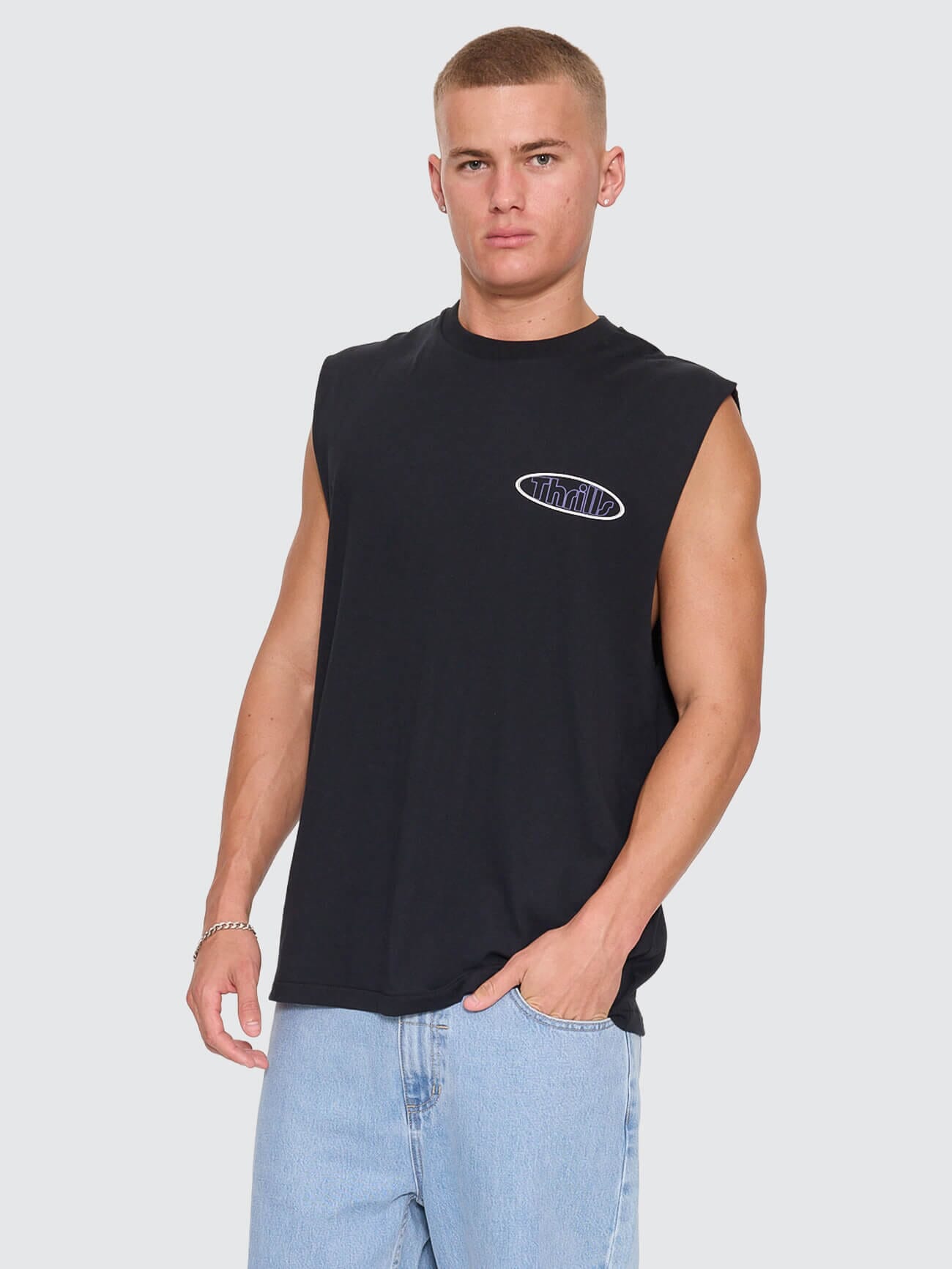 Val For The Win Merch Muscle Tee - Faded Black XS