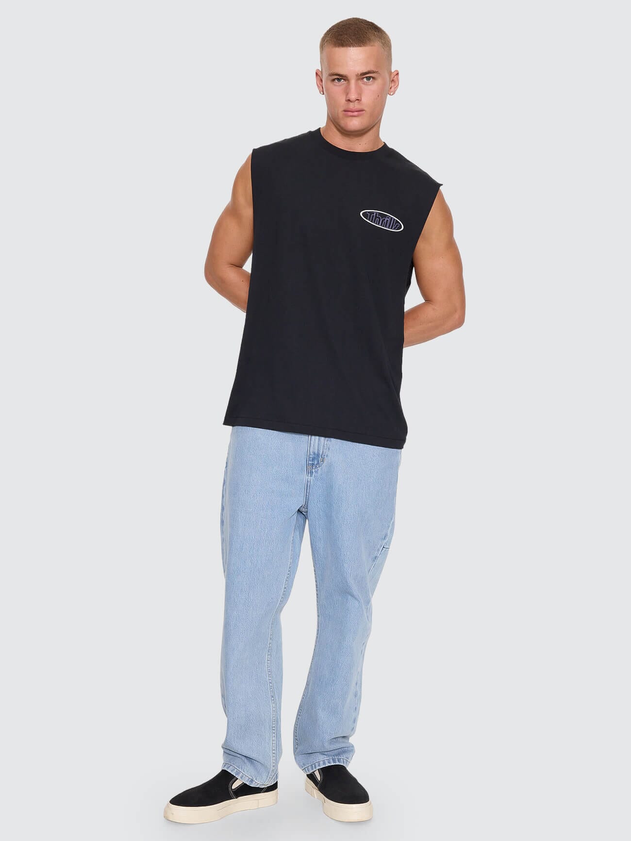 Val For The Win Merch Muscle Tee - Faded Black XS