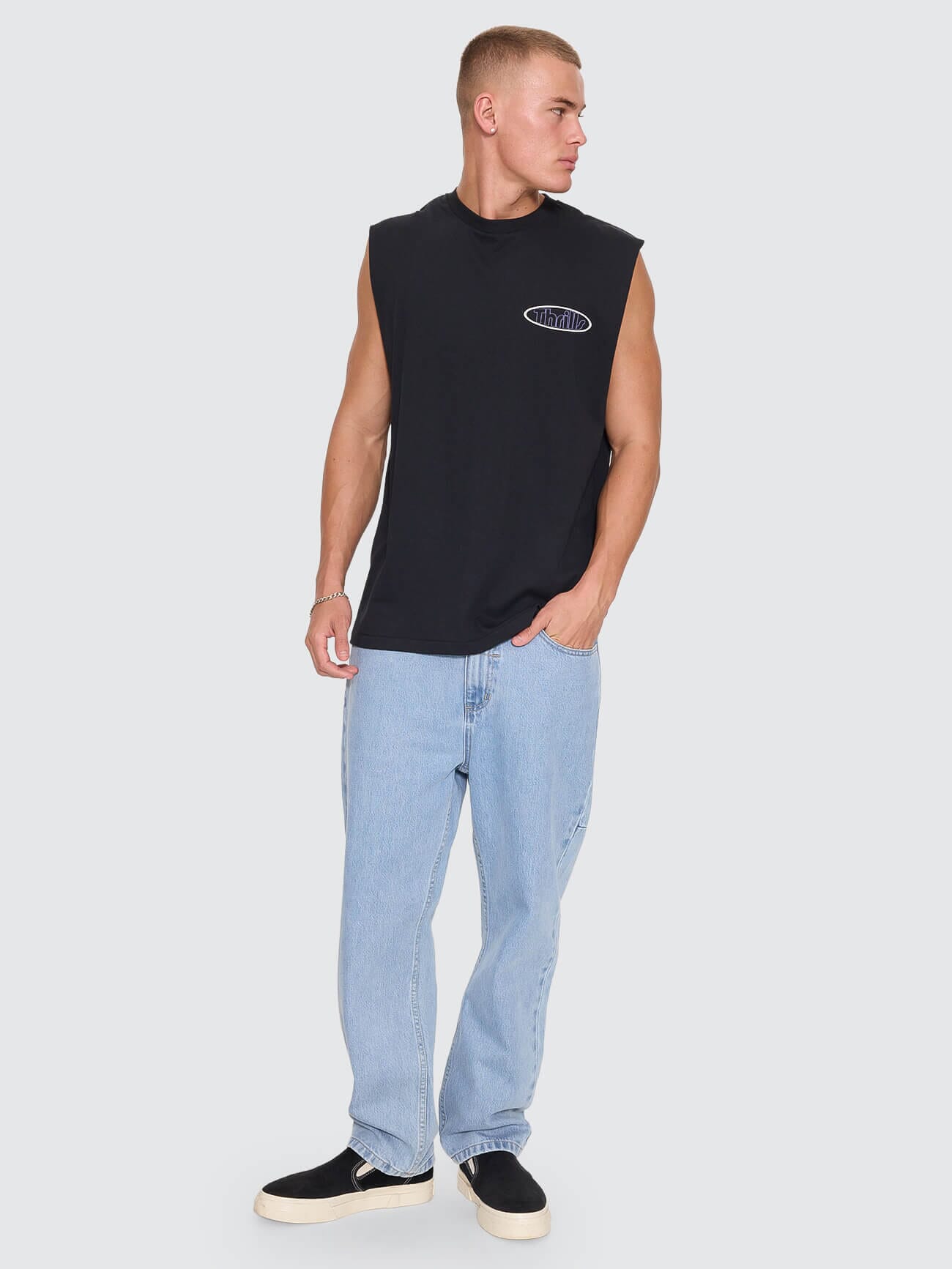 Val For The Win Merch Muscle Tee - Faded Black XS