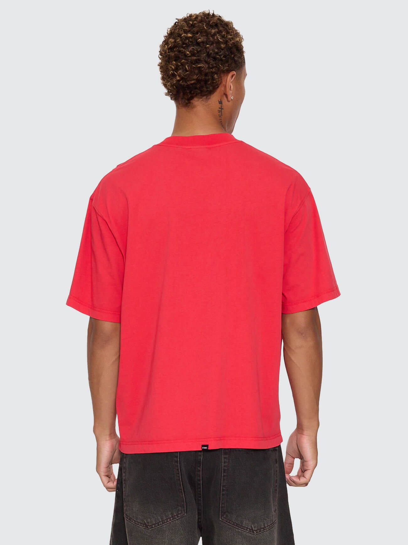 Chaotic Interventions Oversize Box Crop Tee - Winning Red XS