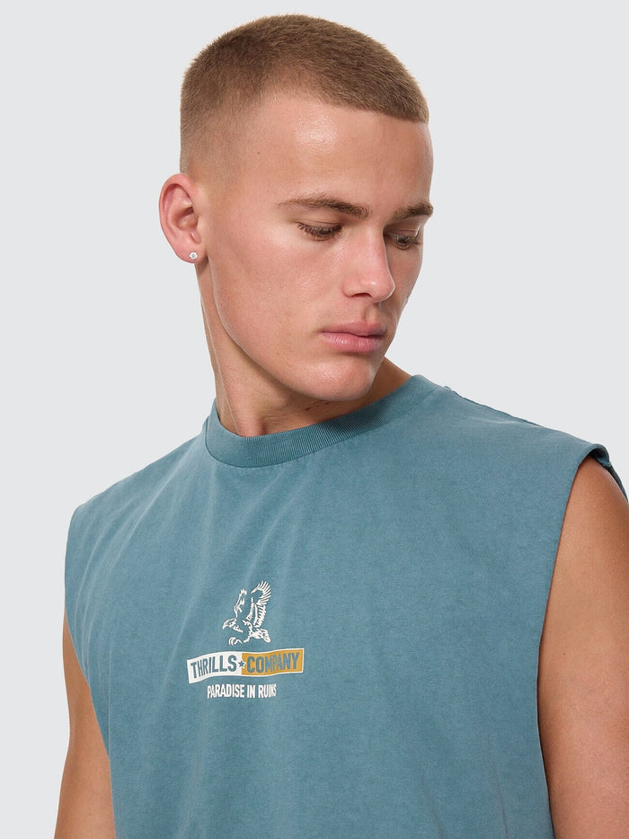 Risen Merch Muscle Tee - Troppo Teal XS
