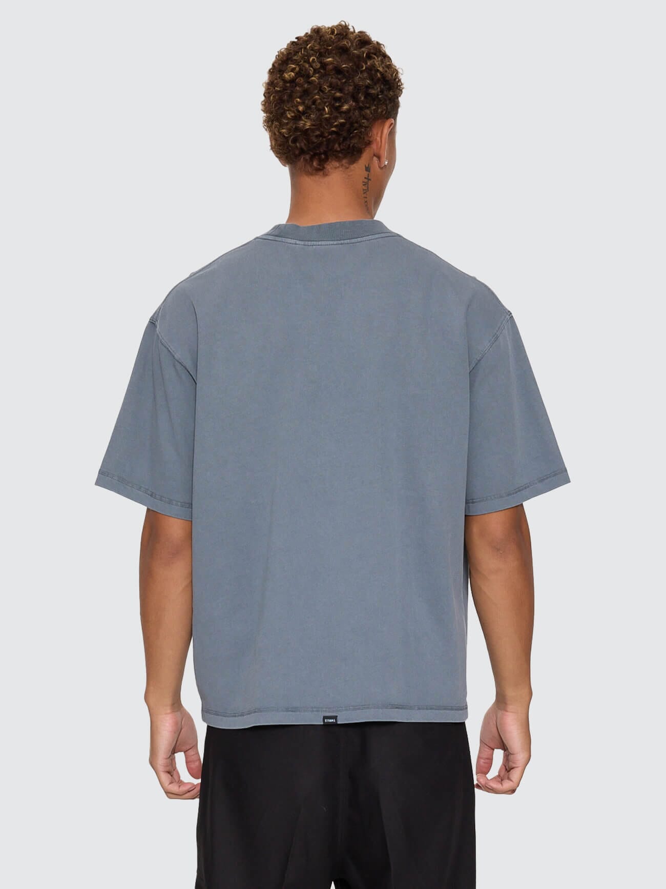Everything Oversize Box Crop Tee - Air Force Blue XS