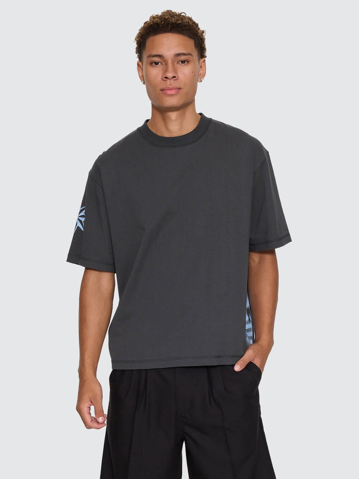 Stars Aligned Oversize Box Crop Tee - Carbon XS