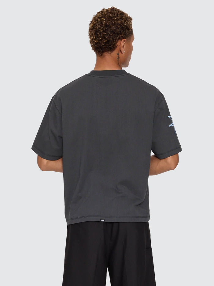 Stars Aligned Oversize Box Crop Tee - Carbon XS