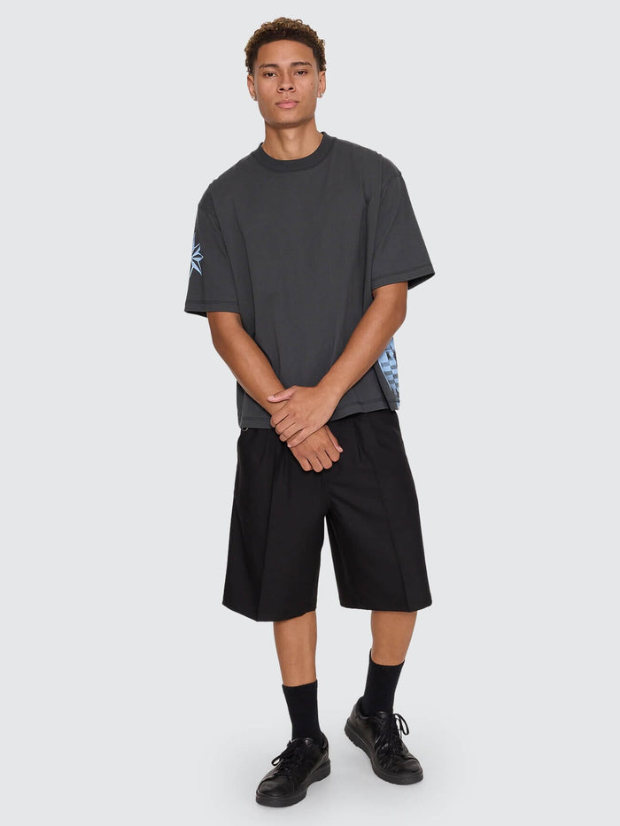 Stars Aligned Oversize Box Crop Tee - Carbon XS