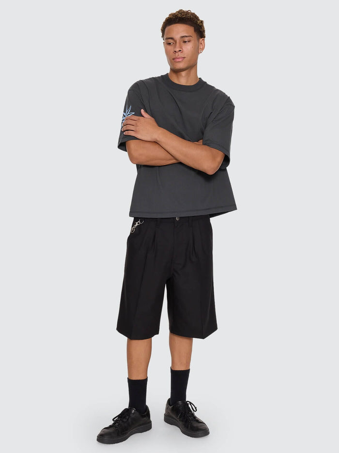 Stars Aligned Oversize Box Crop Tee - Carbon XS