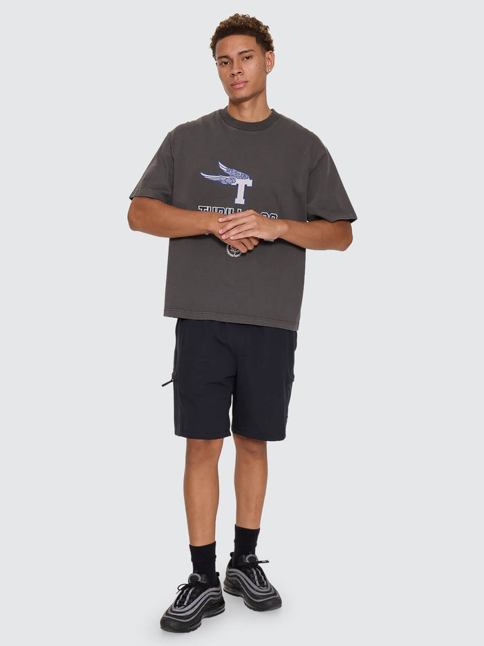 Hard Knocks Oversize Box Crop Tee - Dark Merch Black XS