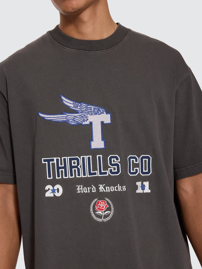 Hard Knocks Oversize Box Crop Tee - Dark Merch Black XS