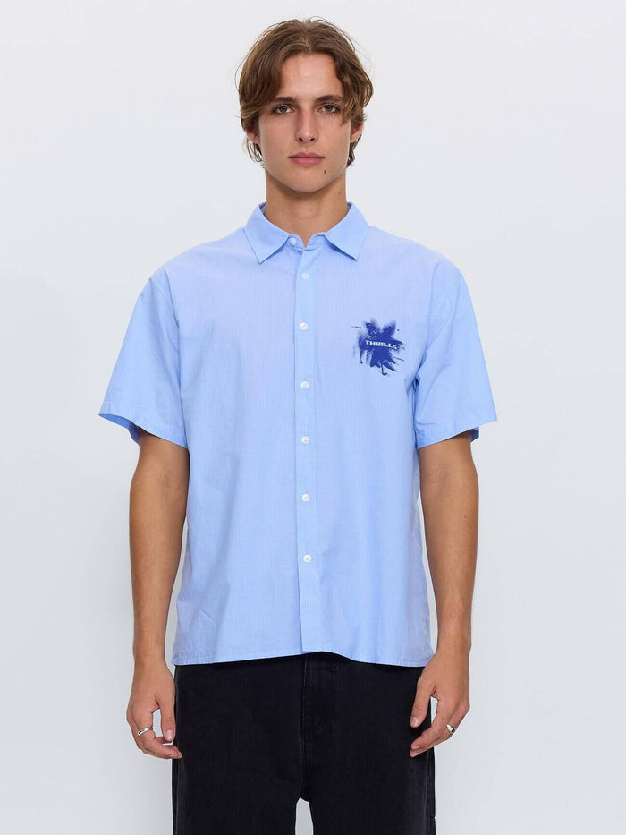 Found Paradise Cropped Short Sleeve Shirt - Placid Blue XS