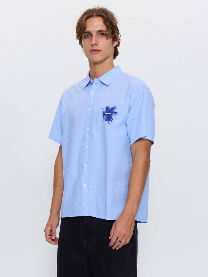 Found Paradise Cropped Short Sleeve Shirt - Placid Blue XS