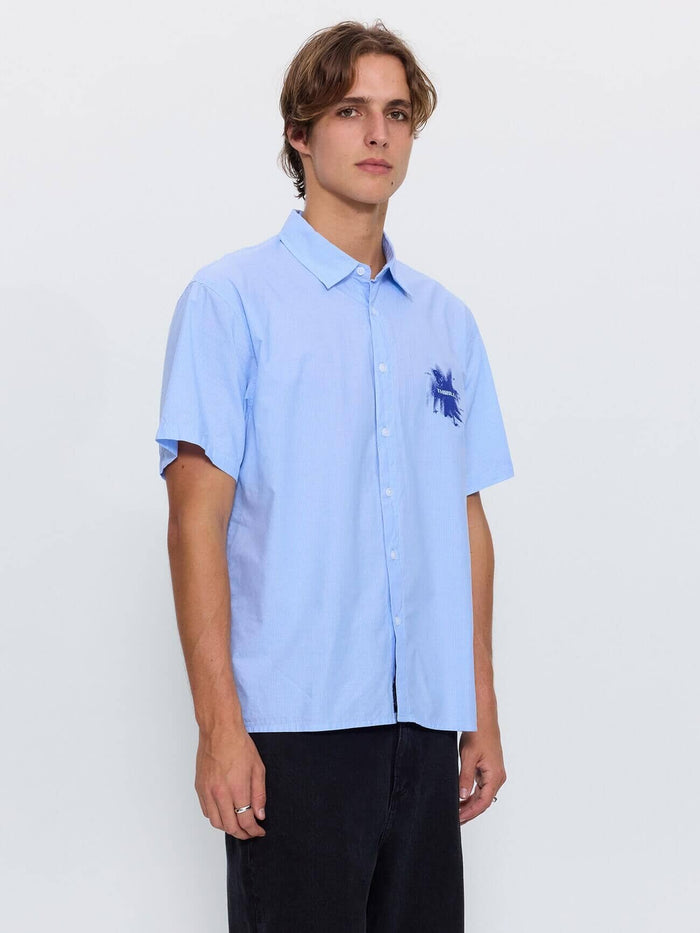 Found Paradise Cropped Short Sleeve Shirt - Placid Blue XS
