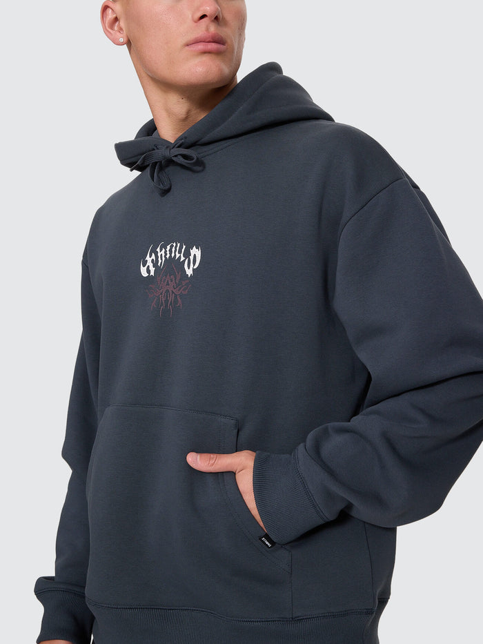 Stagger Slouch Pull On Cropped Hood - Petrol XS