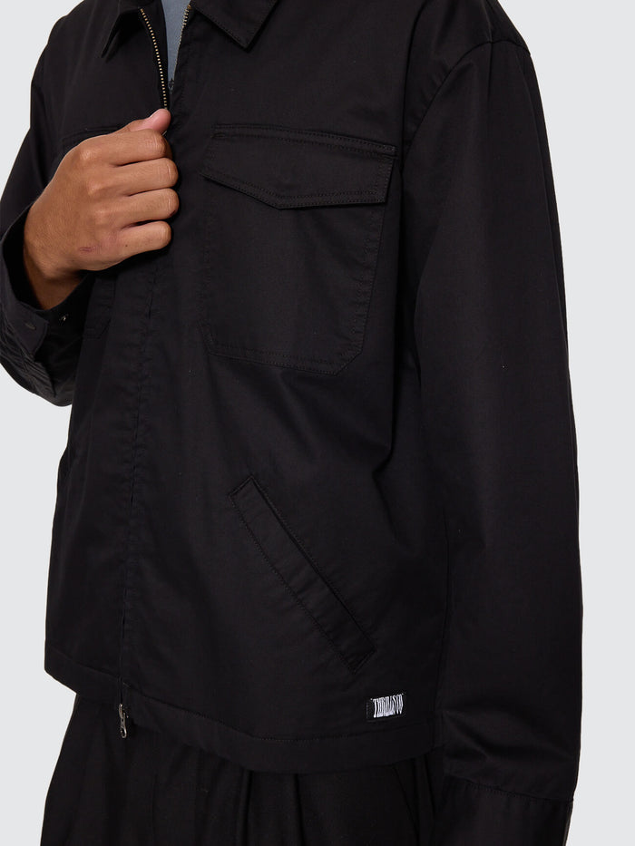 Chaotic Interventions Cropped Overshirt - Black XS