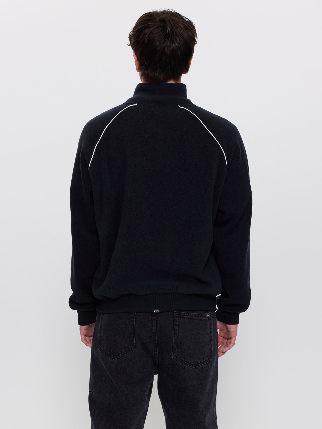 Tournament Of Roses Quarter Zip Polar Cropped Fleece - Washed Black XS