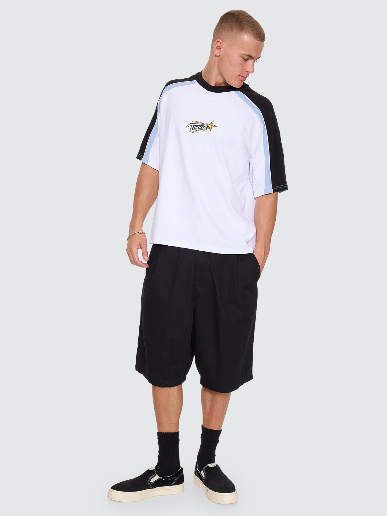 Chaos Barrel Leg Balloon Baggy Short - Black