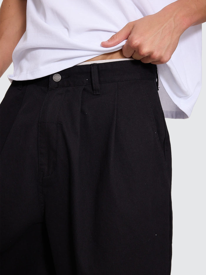 Chaos Barrel Leg Balloon Baggy Short - Black 26